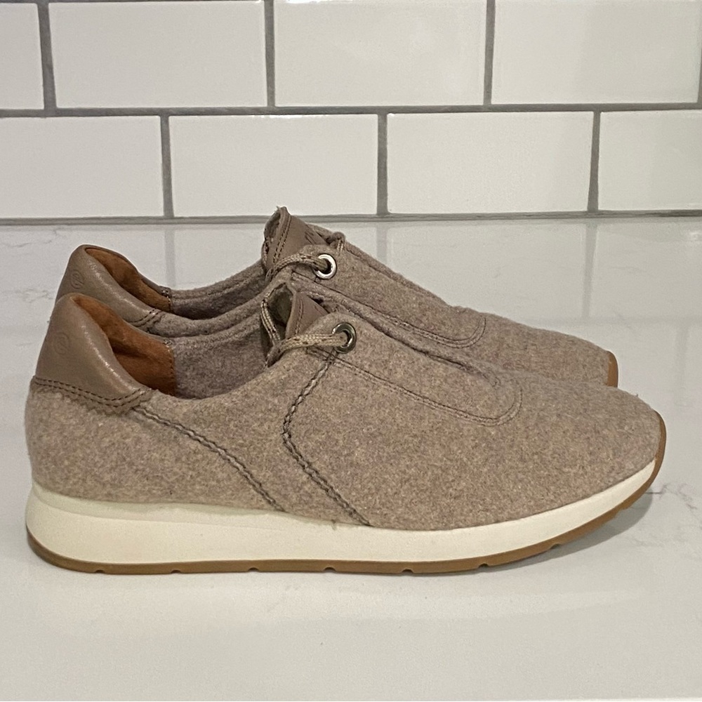 Paul Green Size 4 US Size 6.5 Kalista Merino Wool Leather Luxury Sneaker - Picture 3 of 16